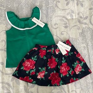 NWT Janie and Jack Set: Blouse and Skirt, Size 2T